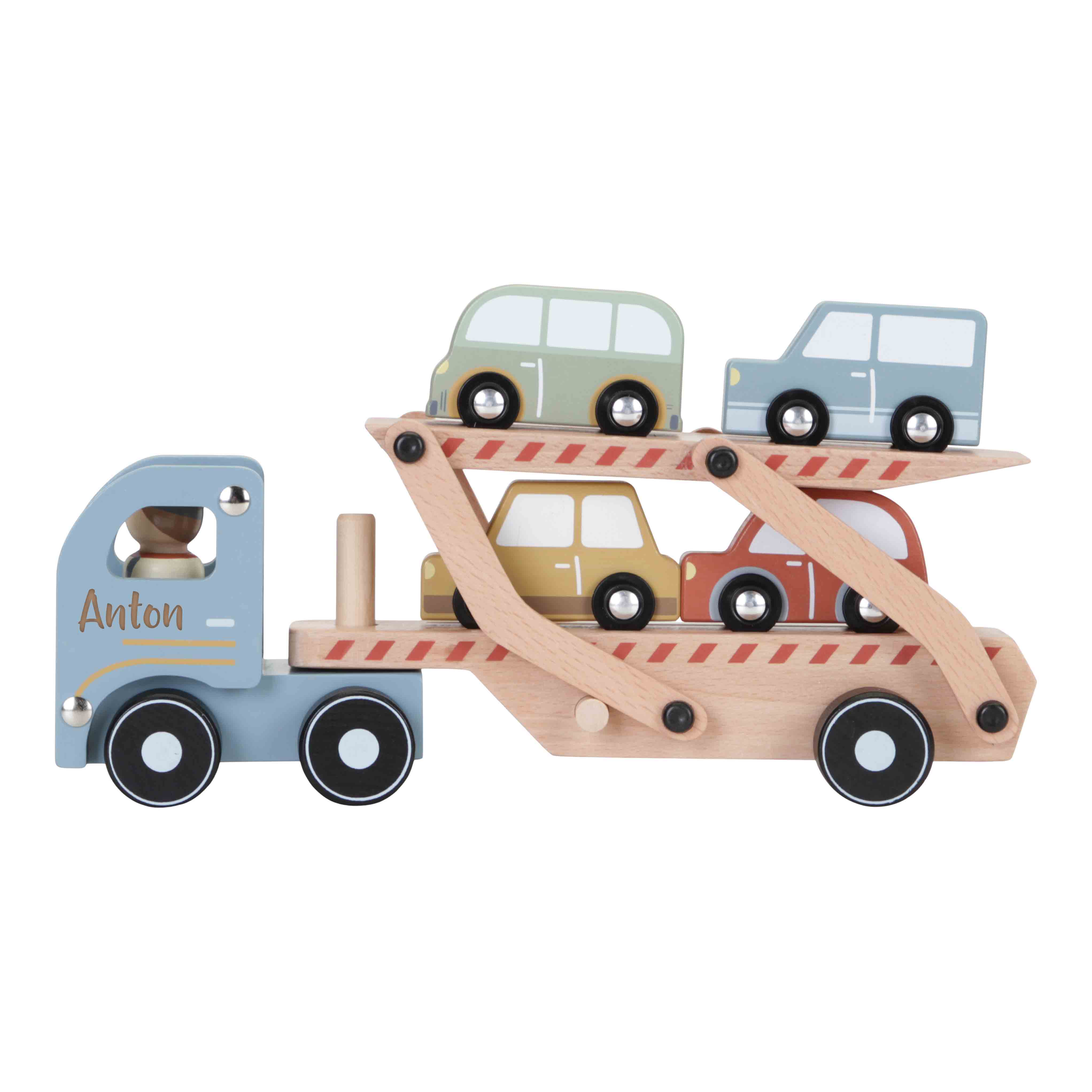Holzspielzeug Autotransporter bunt Little Dutch