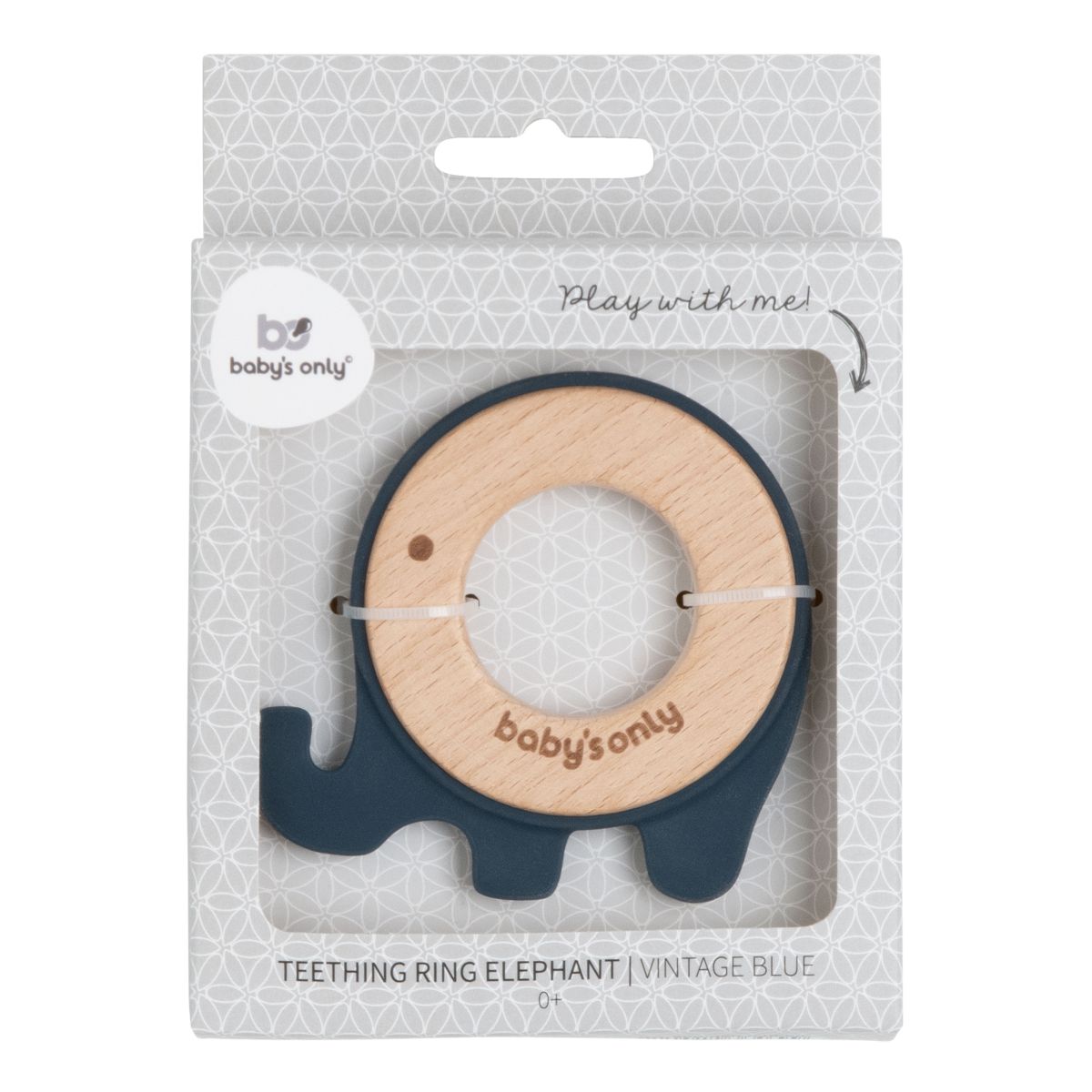 Babyspielwaren Beißring blau Baby´s only Elefant Silikon/Holz