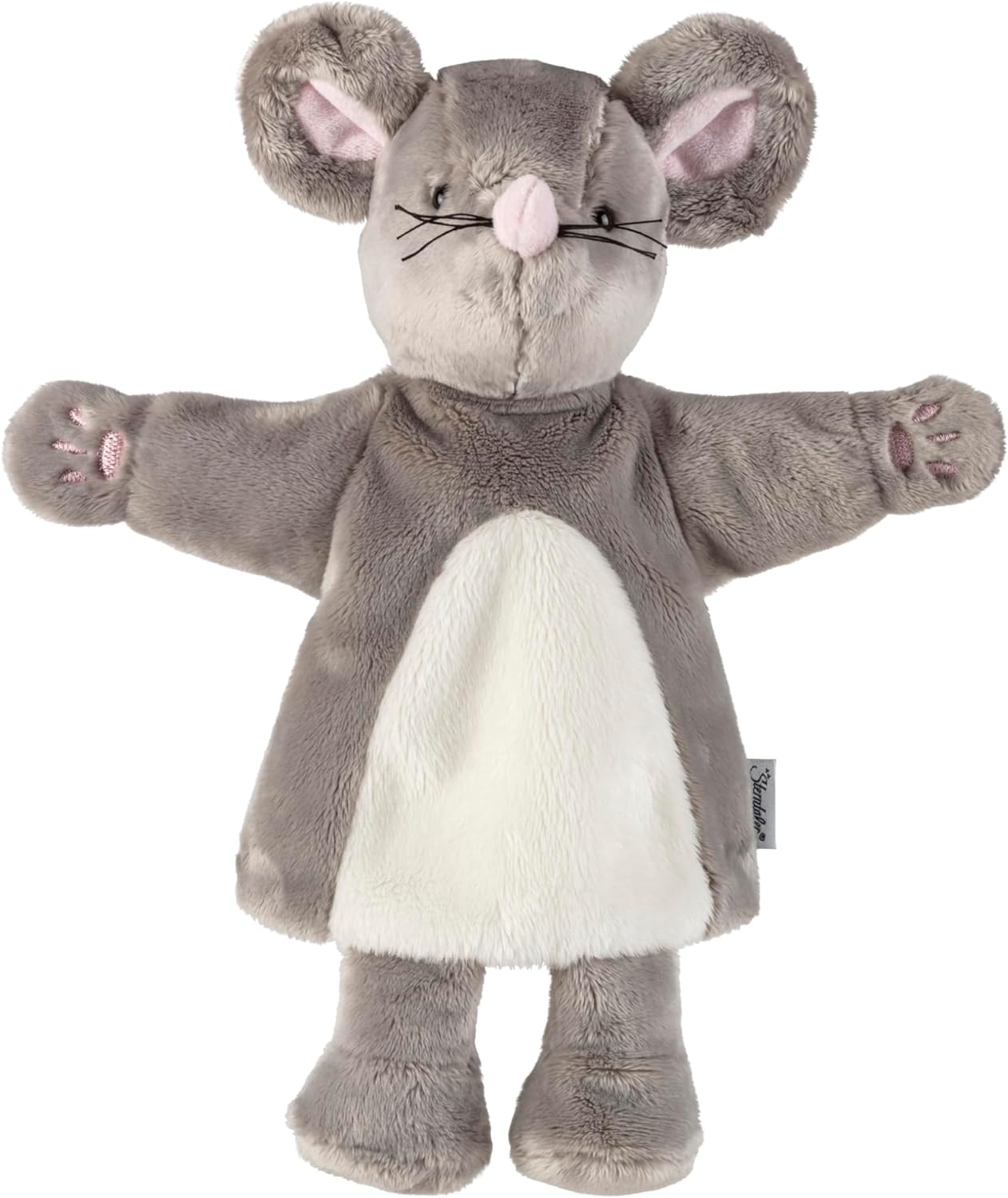 Puppe Handpuppe Maus grau/weiß Sterntaler