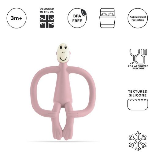 Babyspielwaren Beißring rosa Matchstick Monkey