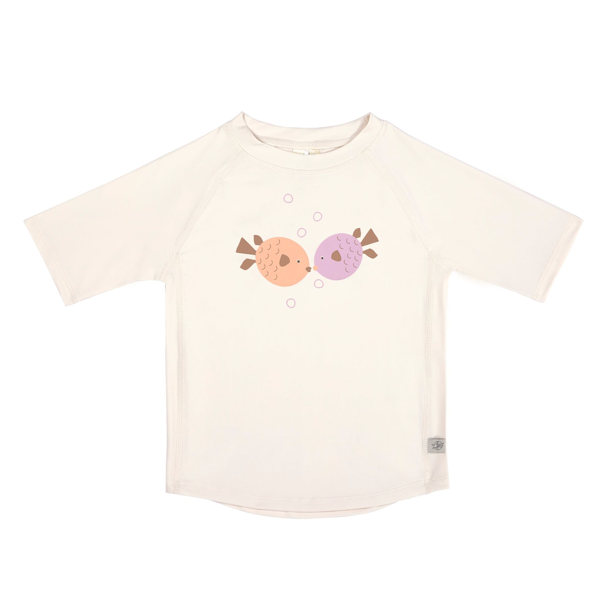 Badekleidung T-Shirt lila/offwhite/orange 62/68 Lässig Fische