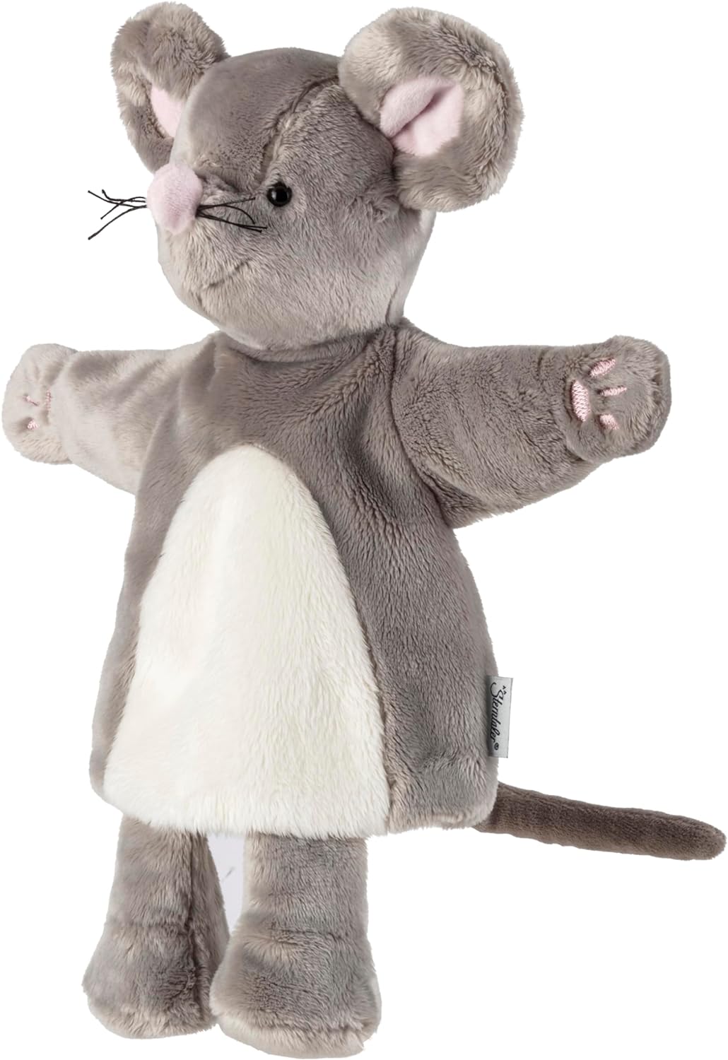 Puppe Handpuppe Maus grau/weiß Sterntaler