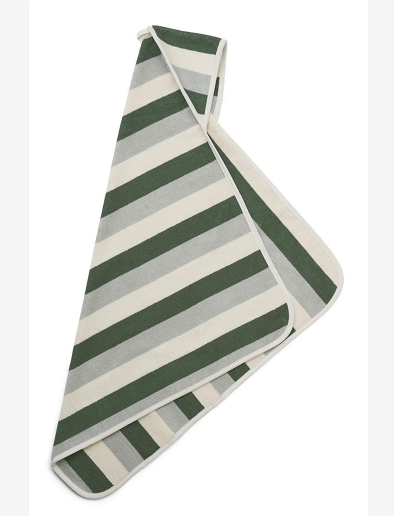 Handtücher Kapuzentuch beige/grau/grün 65 x 65 cm Streifen Liewood