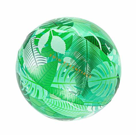 Badespielzeug Beachball grün 50 cm Swim Essentials Blätter