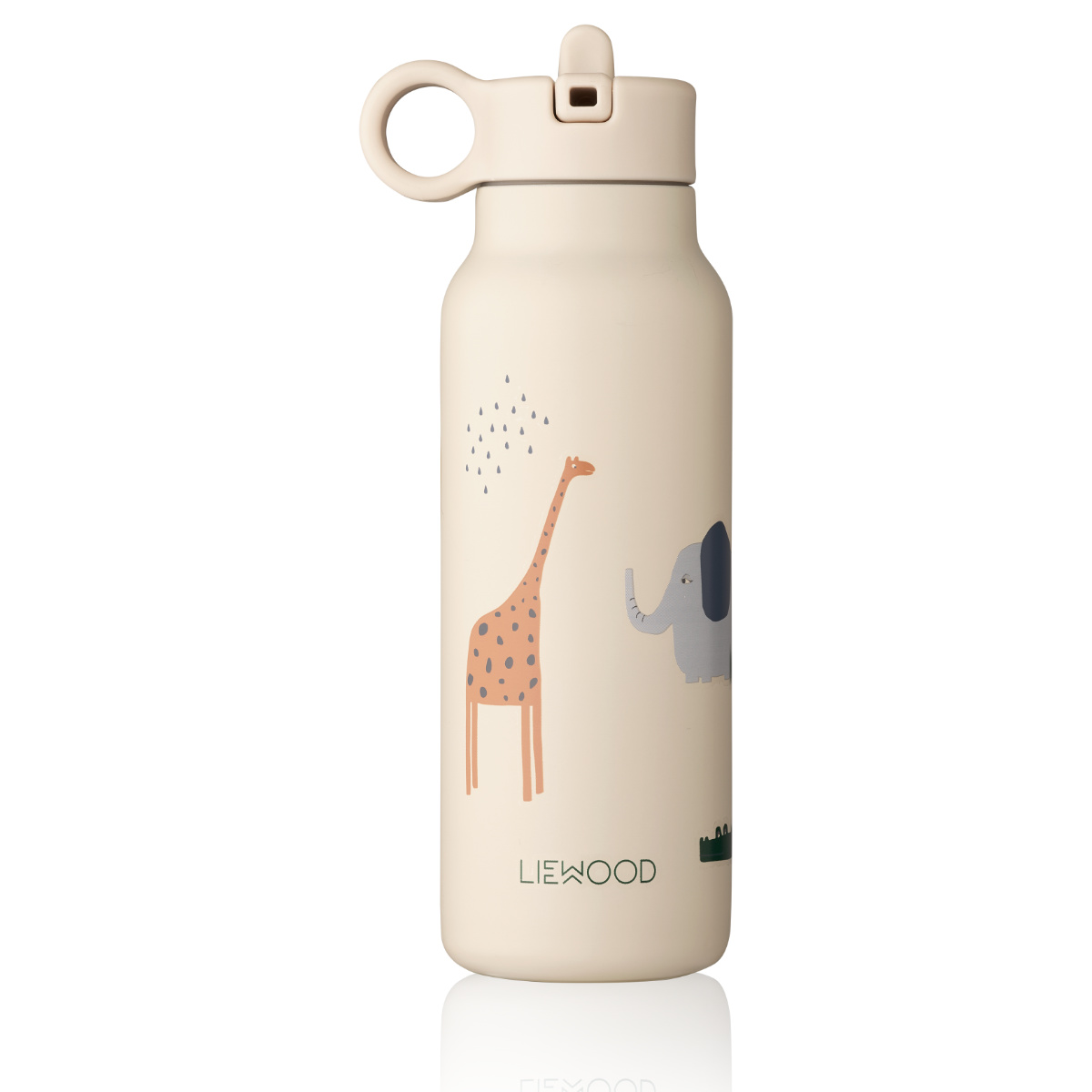 Tischkultur Edelstahl Trinkflasche beige/bunt 350 ml Liewood Safari