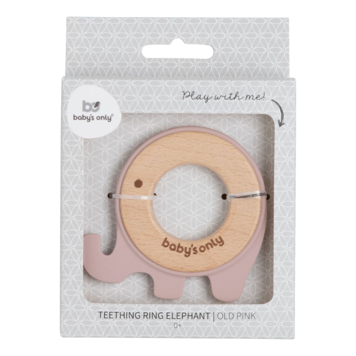 Babyspielwaren Beißring rosa Baby´s only Elefant Silikon/Holz