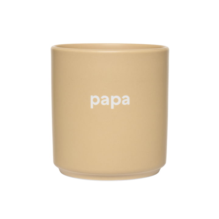 Tischkultur Becher beige Design Letters Papa