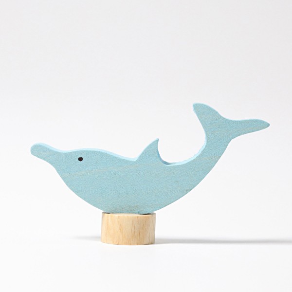 Geburtstag Steckfigur hellblau Grimm´s Holz Delfin