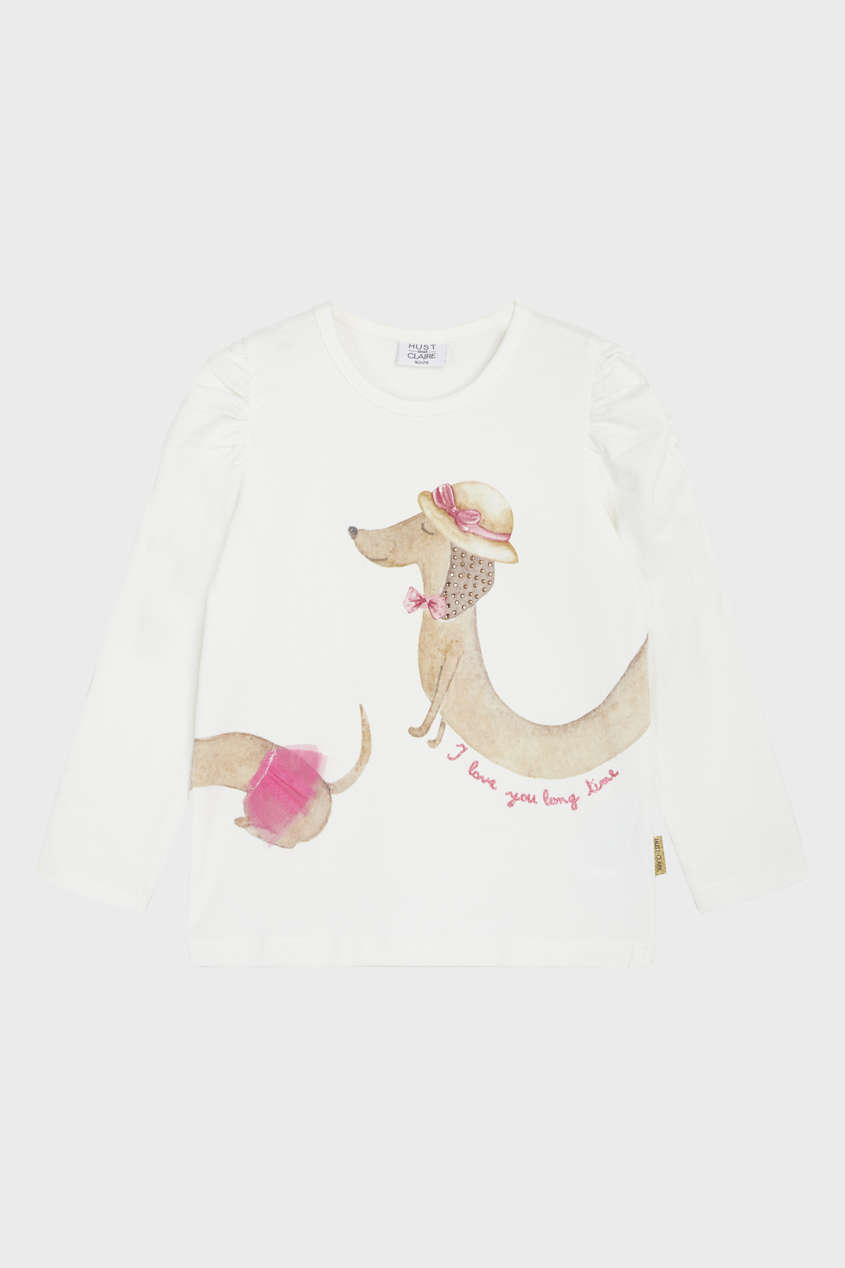 Shirt beige/pink/weiß Hust and Claire Dackel