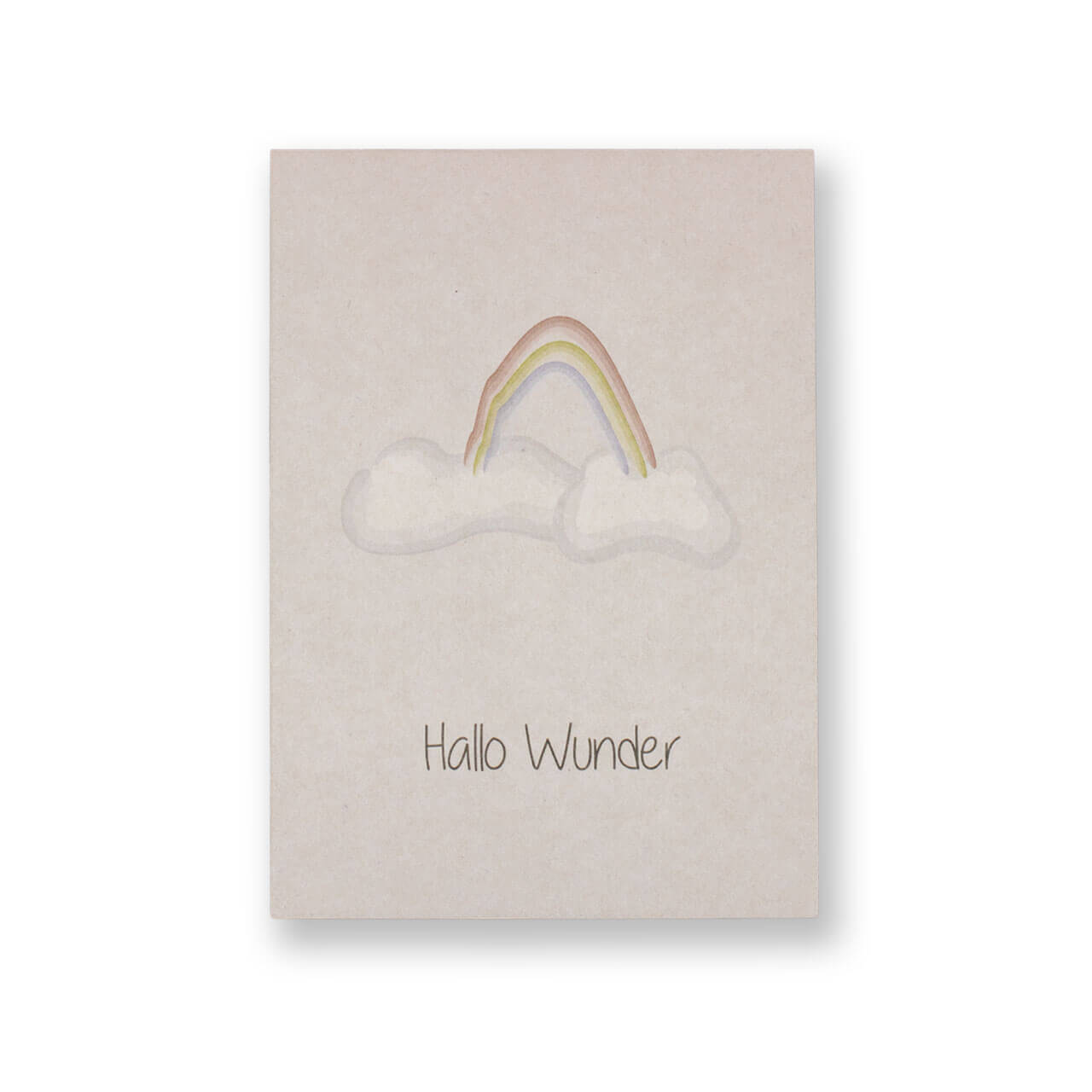 Postkarten creme Little Regenbogen